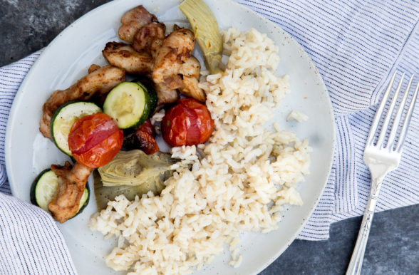 Sheet Pan Chicken with Artichokes, Zucchini and Tomatoes | Pamela Salzman