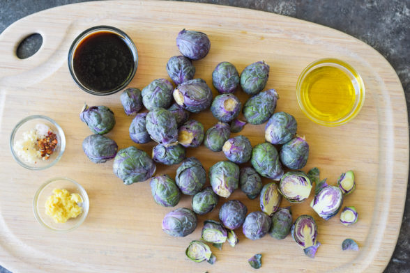 Roasted Sesame-Ginger Brussels Sprouts recipe from The Food Therapist | Pamela Salzman