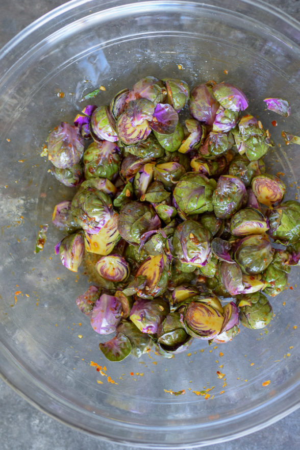 Roasted Sesame-Ginger Brussels Sprouts recipe from The Food Therapist | Pamela Salzman