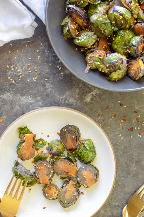 Roasted Sesame Ginger Brussels Sprouts