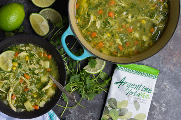 Yerba Mate Chicken and Cilantro Soup | Pamela Salzman