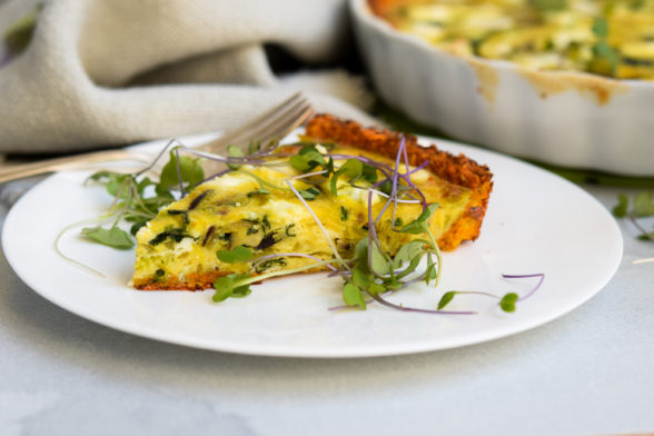 Mushroom and Leek Quiche with Sweet Potato Crust | Pamela Salzman