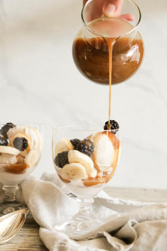 Seasonal Fruit Sundaes with Coconut Dulce De Leche | Pamela Salzman