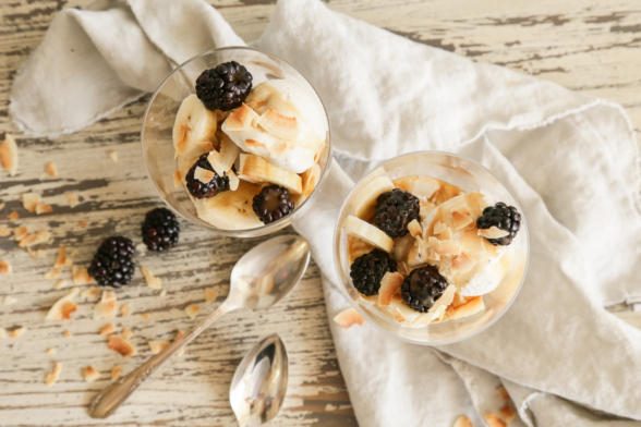 Seasonal Fruit Sundaes with Coconut Dulce De Leche | Pamela Salzman