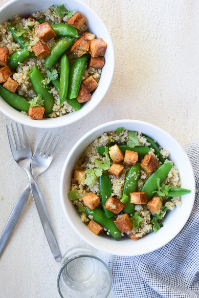Sugar Snap Pea Tofu and Quinoa Salad Recipe by Pamela Salzman