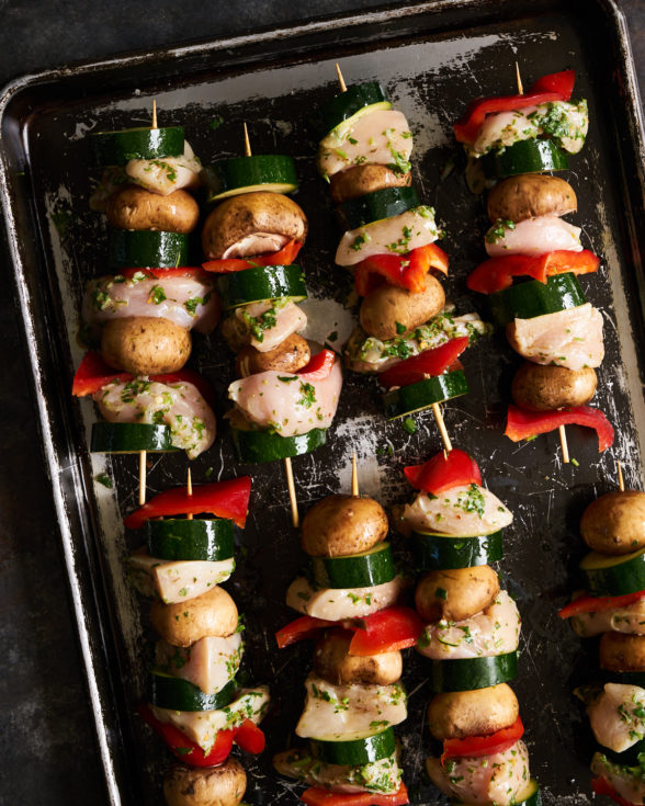 Grilled Chimichurri Chicken Skewers Recipe - Kitchen Swagger