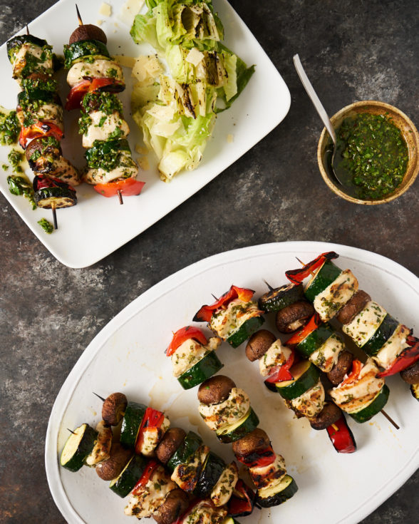 Grilled Chimichurri Chicken Skewers Recipe - Kitchen Swagger