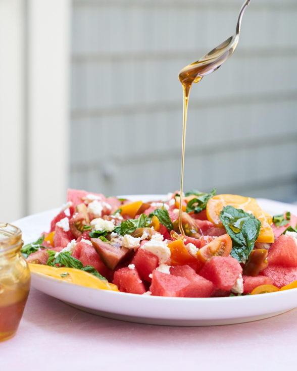 Watermelon Salad Waffle Towel