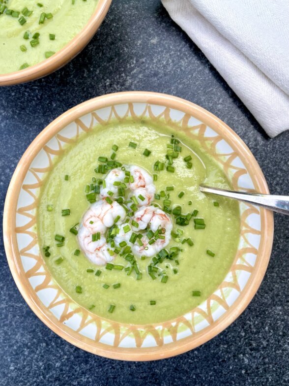 Green Gazpacho with Edible Flowers Recipe