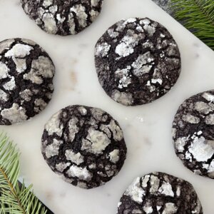 Peppermint Chocolate Crinkle Cookies Recipe
