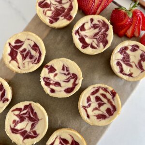 Mini Strawberry Swirl Cheesecakes Recipe