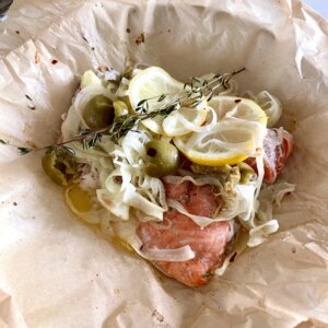 Fish in Parchment with Fennel, Citrus and Olives Recipe