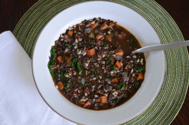 lentil and brown rice soup | pamela salzman