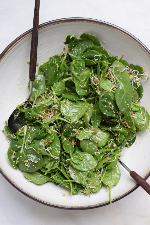 Spring Green Cleaning and a Sesame Spinach Salad Recipe | Pamela Salzman