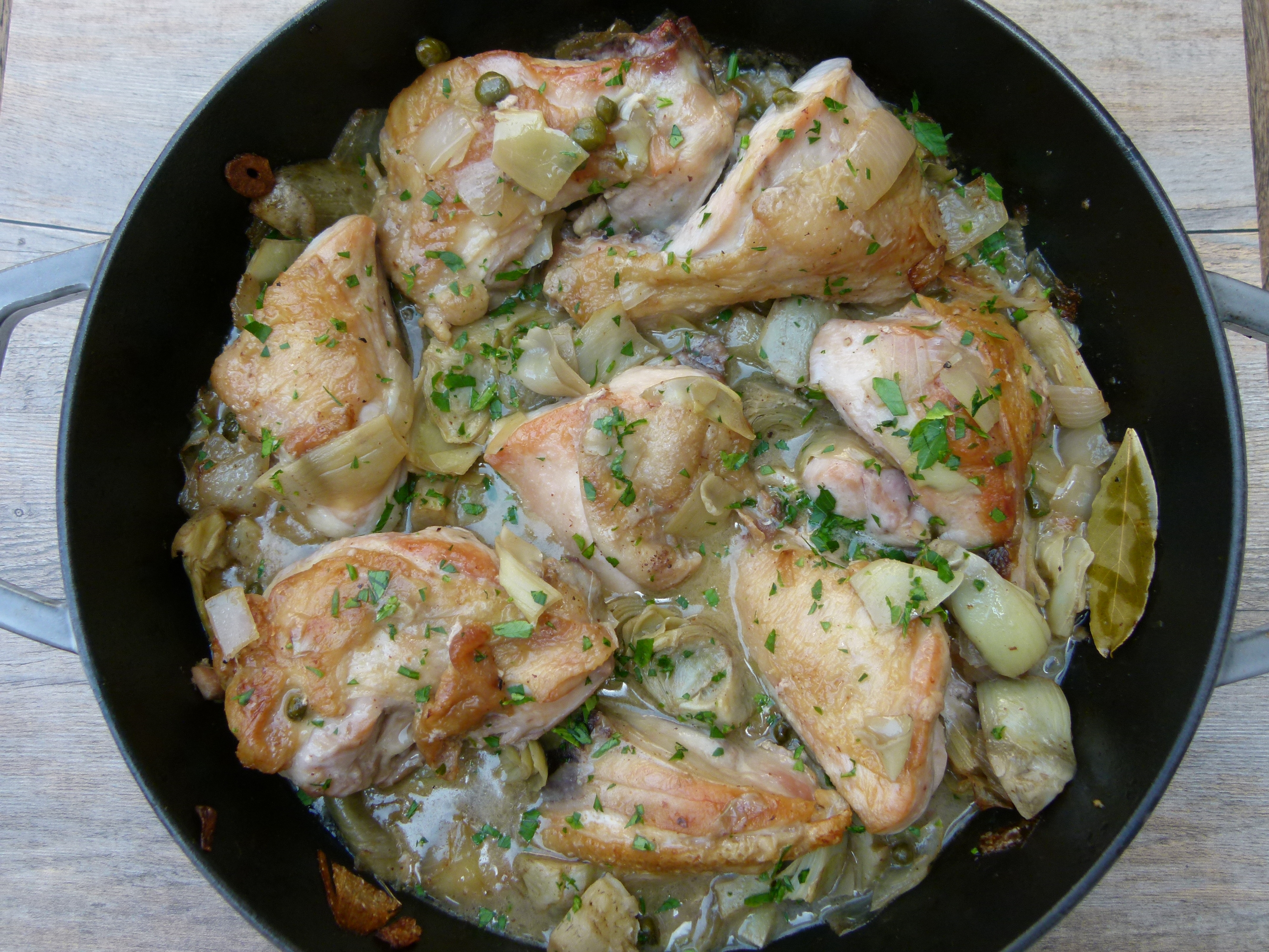 Baked Chicken with Artichokes and Capers Recipe