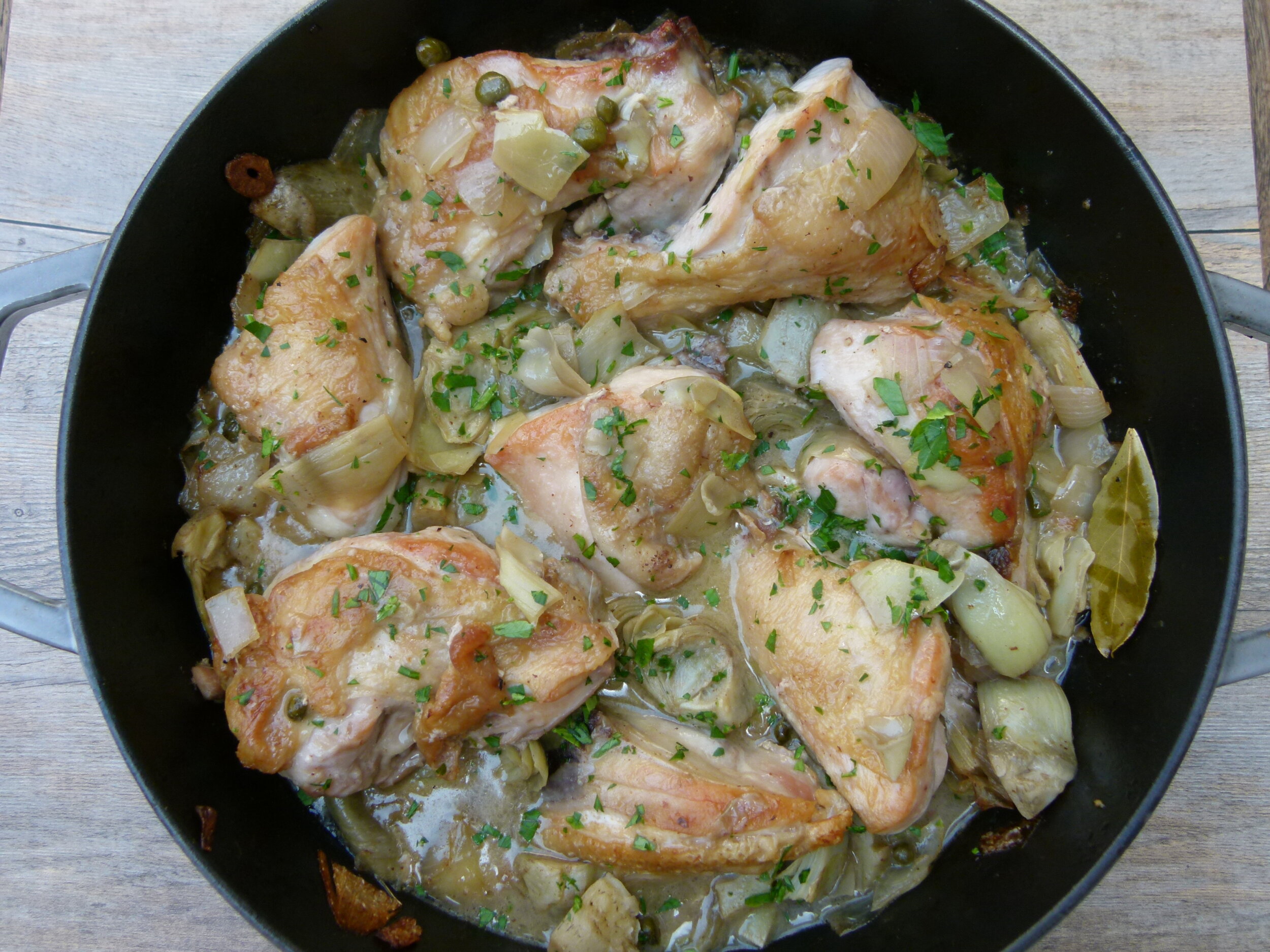 Baked Chicken With Artichokes And Capers Recipe