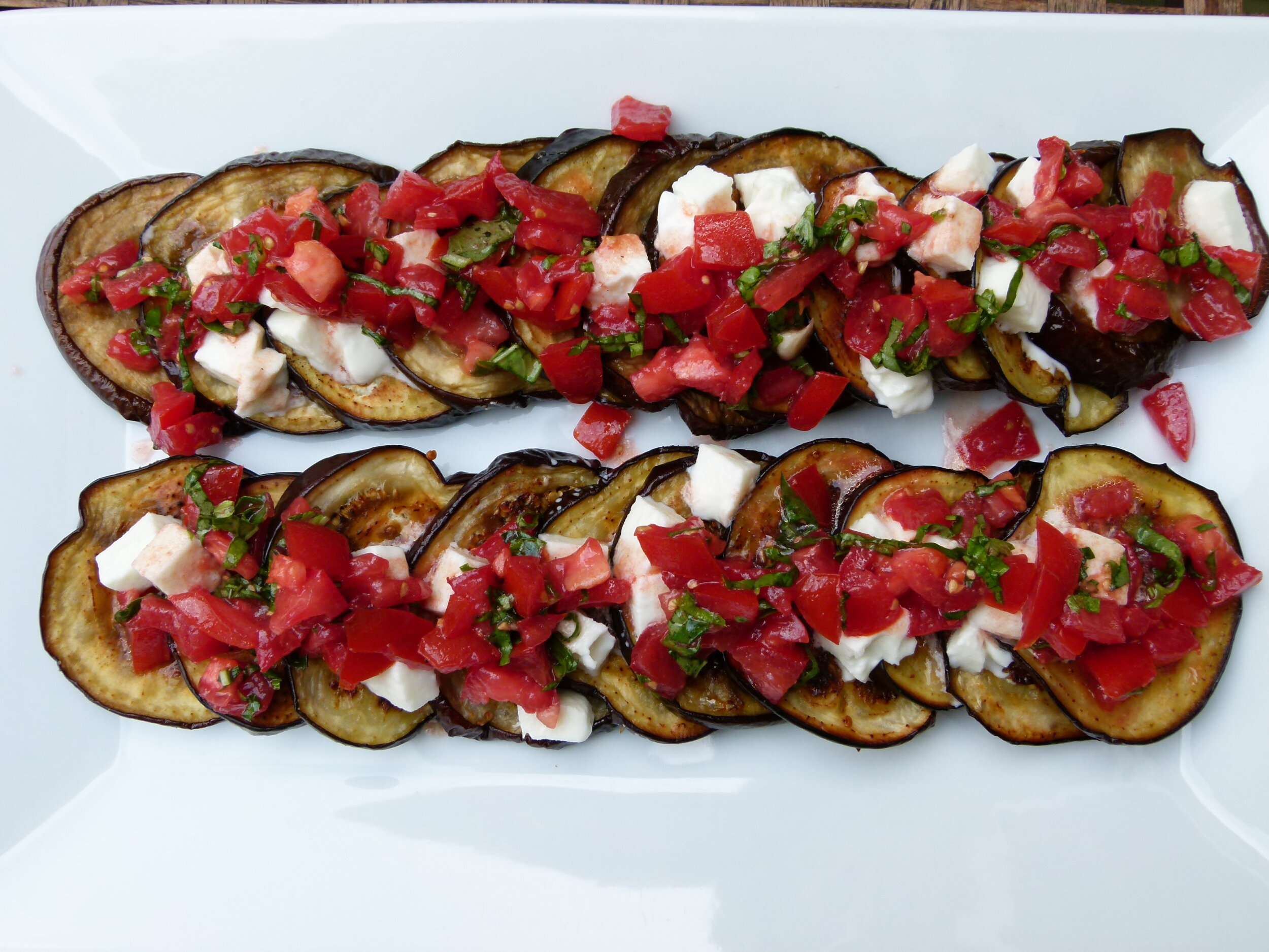 Grilled Eggplant & Peach Caprese – Fabulous Fare Sisters