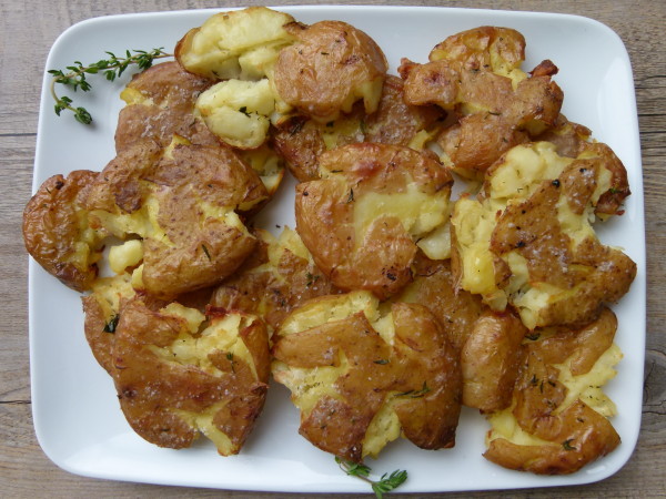 Garlic Smashed Potatoes - Damn Delicious