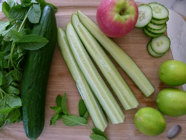 recipe ingredients on a cutting board