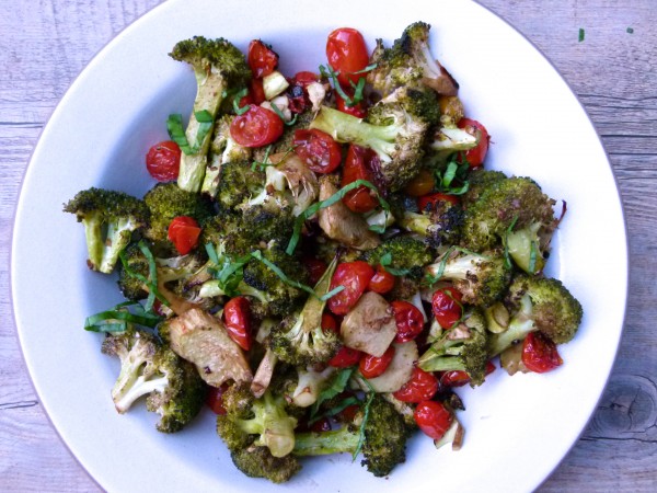 balsamic-roasted broccoli and cherry tomatoes | pamela salzman