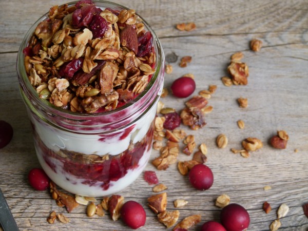 cranberry-granola-yogurt parfait | pamela salzman