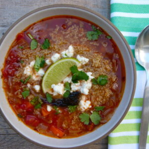 How to Make Caldo Tlalpeño Soup Recipe (with Quinoa!)