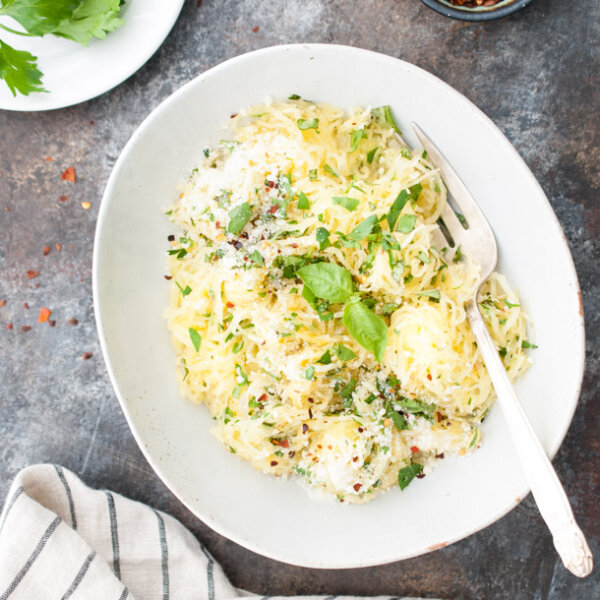 Spaghetti Squash with Pecorino and Herbs | Pamela Salzman