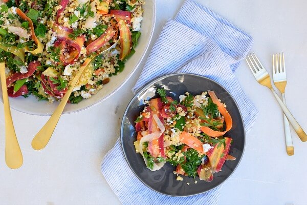 rainbow carrot and millet salad | pamela salzman