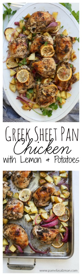 Greek Sheet Pan Chicken with Lemon and Potatoes Recipe - Pamela Salzman
