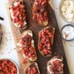 Roasted Strawberry Bruschetta with Honey Ricotta and Grilled Bread | Pamela Salzman