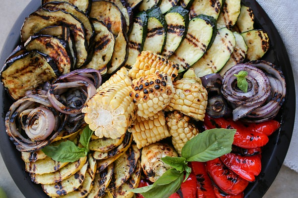 Grilled Vegetables with Lemon-Basil Dressing Recipe - Pamela Salzman