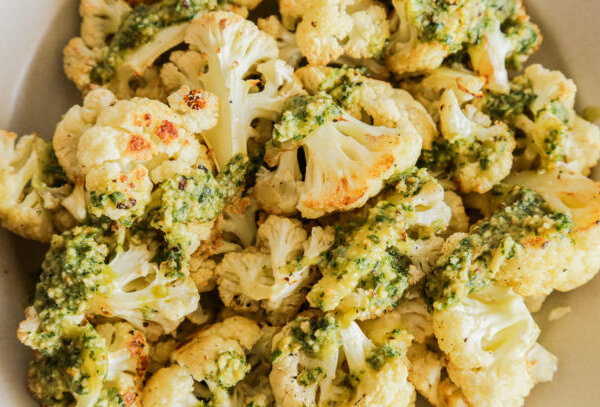 Roasted Cauliflower with Almond-Herb Sauce | Pamela Salzman