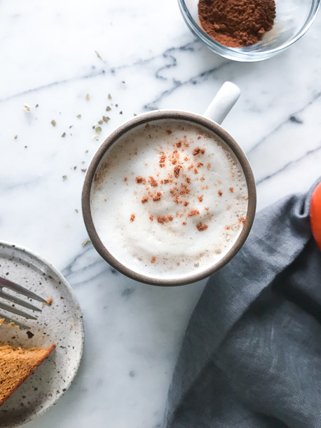 pumpkin spice yerba mate latte | pamela salzman