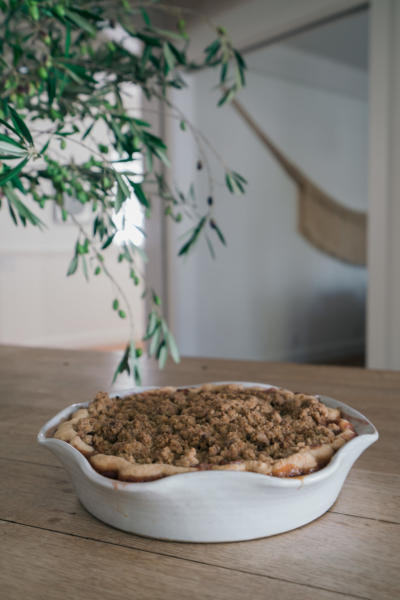 Apple and Tart Cherry Pie w_ a Crumble Topping