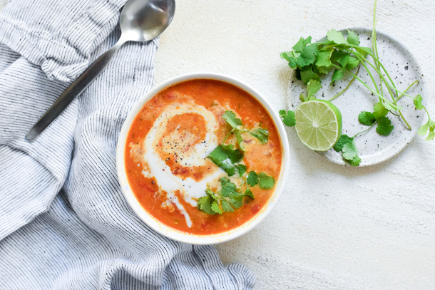 Curried Lentil Tomato and Coconut Soup by Bon Appetit