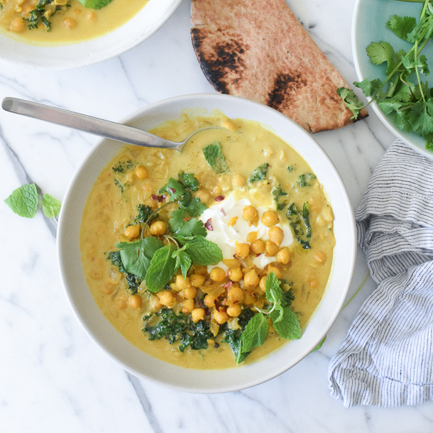 Spiced Chickpea Stew with Coconut and Turmeric Recipe by Pamela Salmzan
