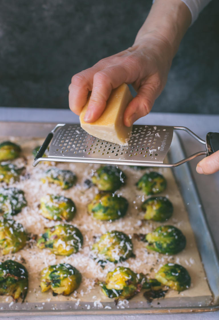 Smashed Parmesan Brussels Sprouts Recipe Pamela Salzman