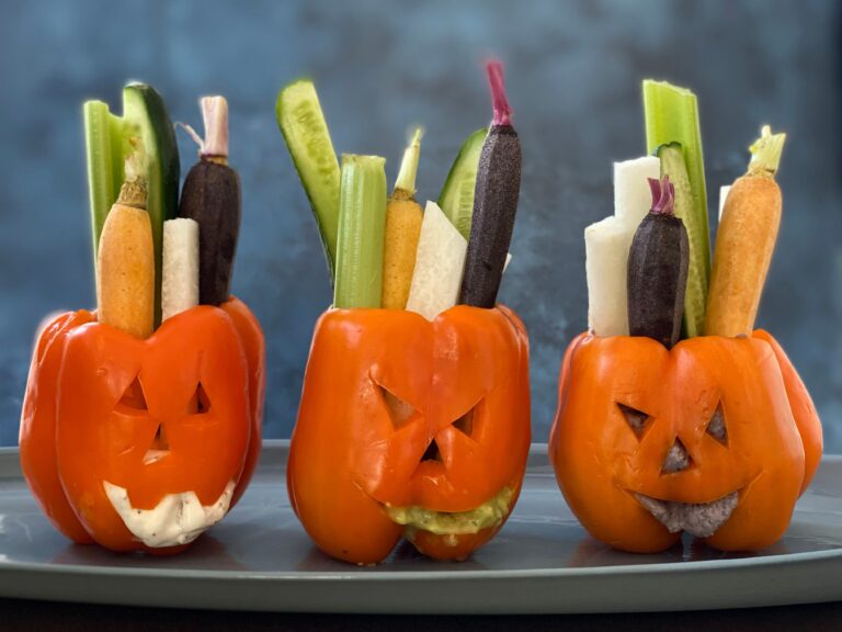 Bell Pepper Jack o' Lanterns Recipe - Pamela Salzman