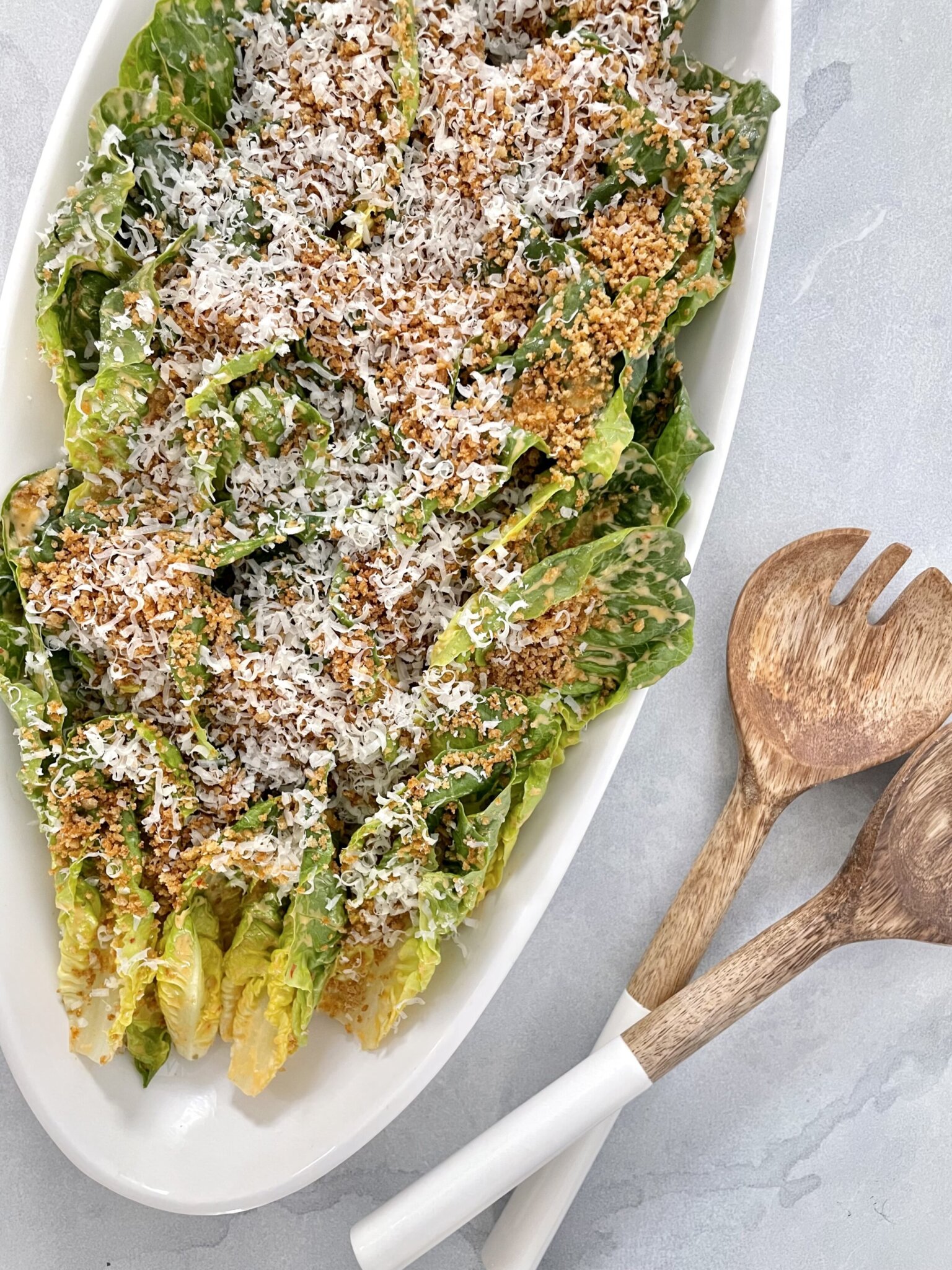 Spicy Caesar Salad with Toasted Breadcrumbs Recipe - Pamela Salzman