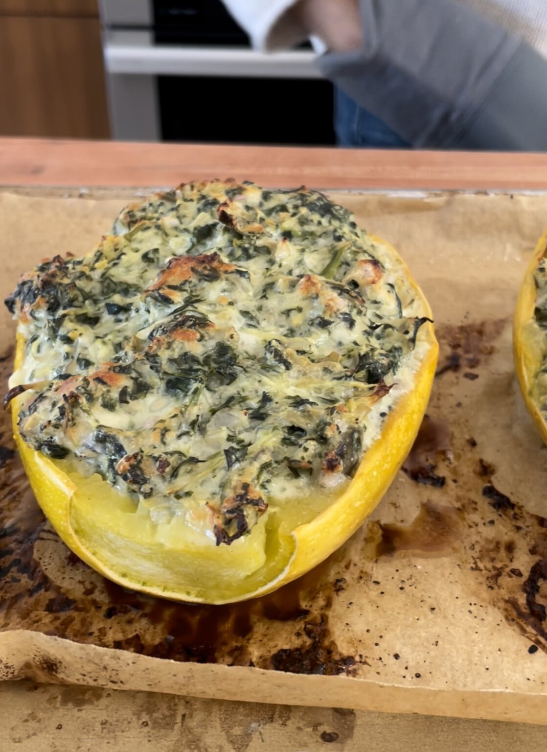 Spinach-Artichoke Spaghetti Squash Boats Recipe - Pamela Salzman