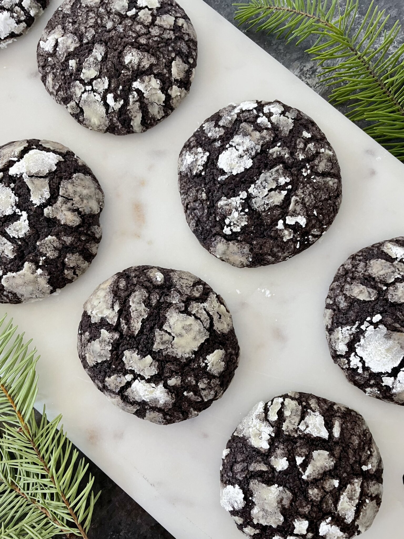 Peppermint Chocolate Crinkle Cookies Recipe - Pamela Salzman