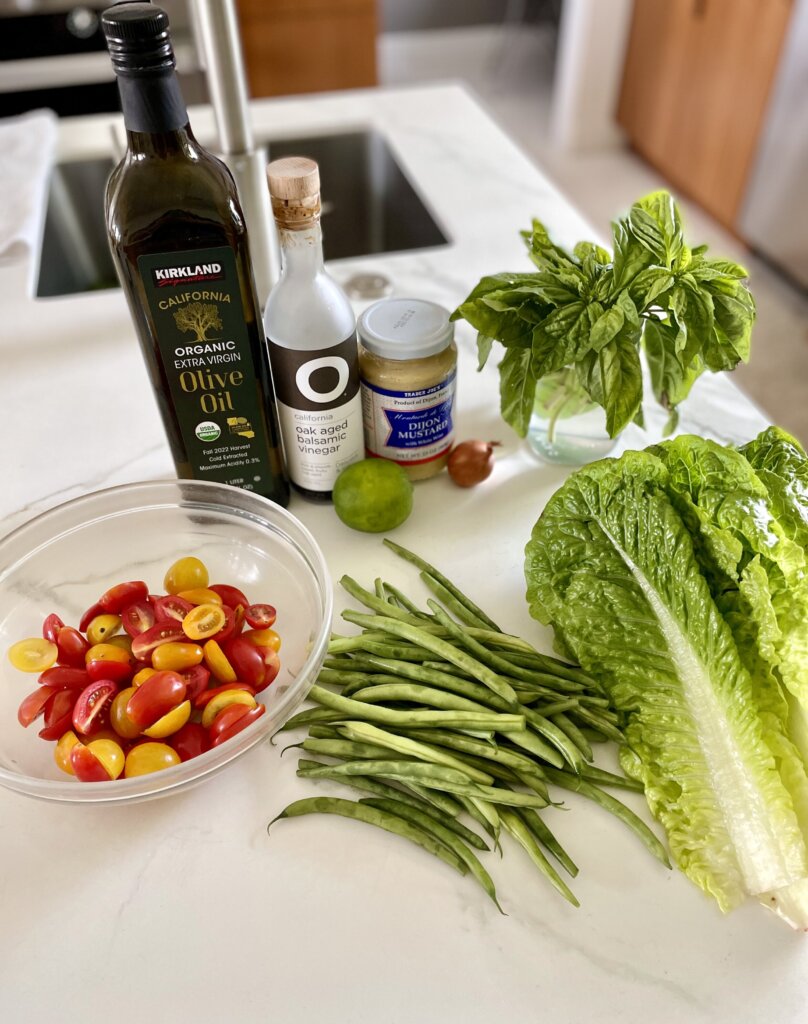 Green Bean And Basil Salad With Balsamic Vinaigrette Recipe - Pamela ...