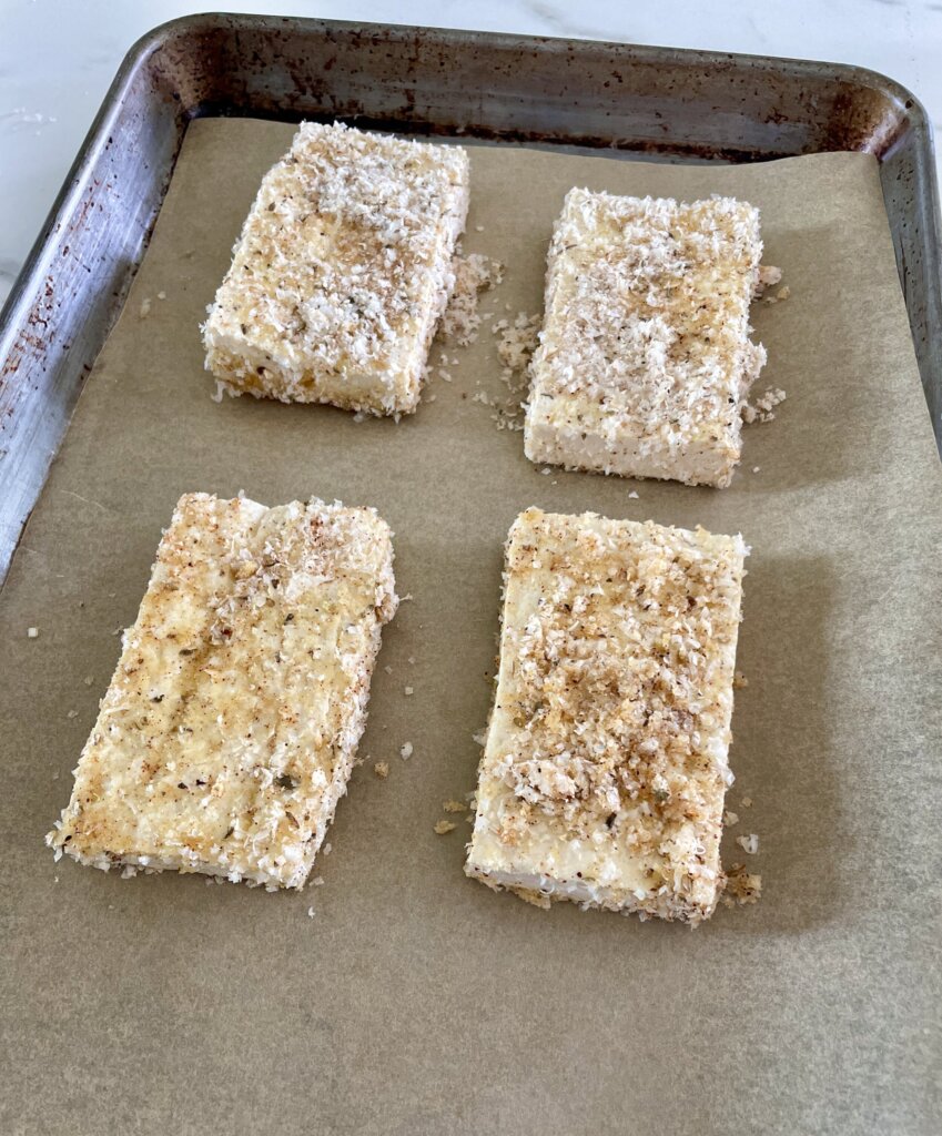 Parmesan Baked Tofu with Burst Cherry Tomatoes Recipe - Pamela Salzman