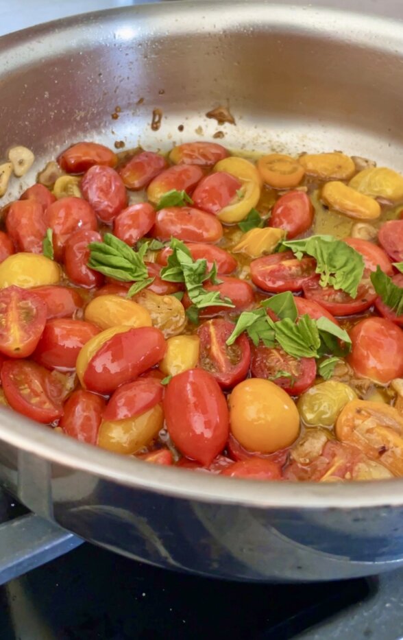 Parmesan Baked Tofu with Burst Cherry Tomatoes Recipe - Pamela Salzman