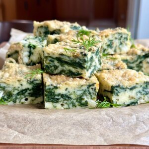 Crustless Spinach Feta Pie Recipe
