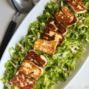 Grilled Halloumi Salad with Sumac Dressing
