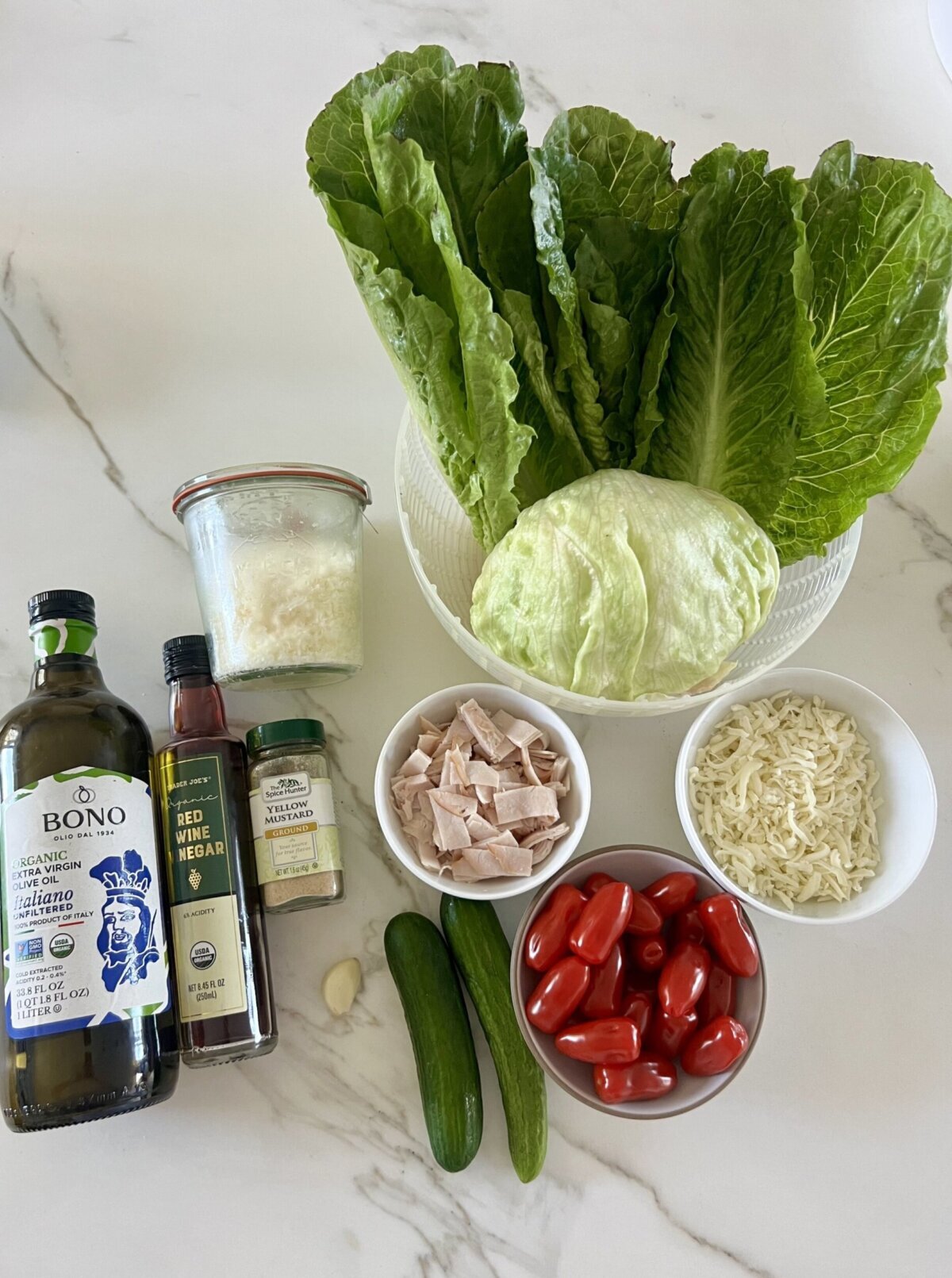 recipe ingredients on a white surface