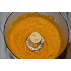 pumpkin purée in food processor