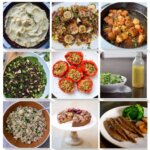 collage of nine images of entrees, sides, and breakfast ready to eat