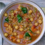 bowl of Harira, ready to be eaten